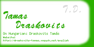 tamas draskovits business card